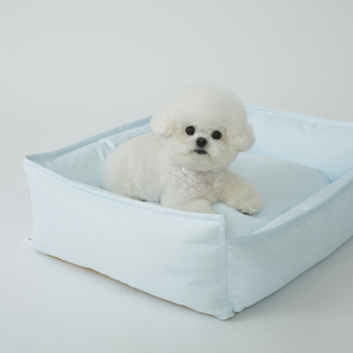 홀릭하임 강아지 여름 커버분리형 방수 방석 P02, 1개, 라이트블루