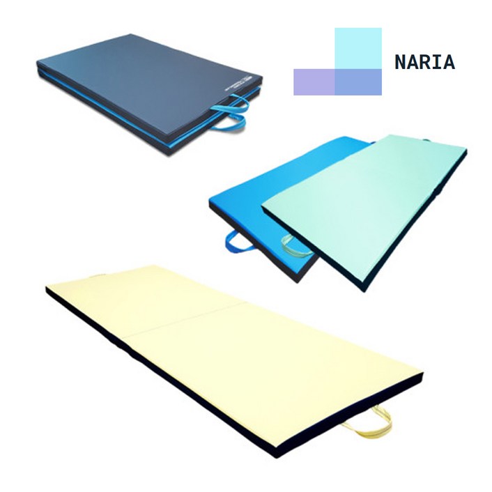 접이식 2단 폴더 폴딩 요가 매트 두꺼운 필라테스 홈트 국내생산 40mm, 베이비옐로우