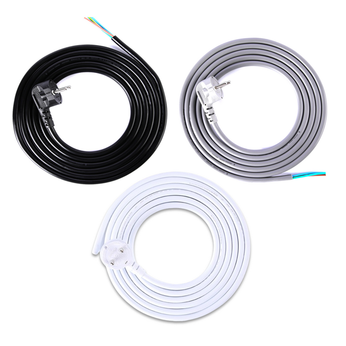 LED앤샵 전기코드선 전선 전기선 접지케이블 전원코드선 전선코드 1.5SQX3C 3M,5M 220V 전기코드 파워코드 전원선 측면접지선 코드선 백색,회색