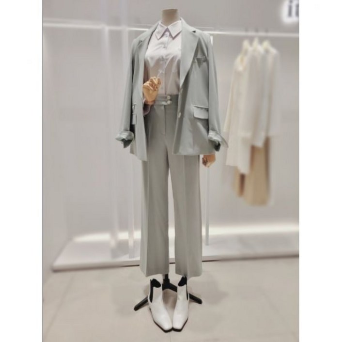 잇미샤 포인트 버튼 싱글 자켓투버튼 스트레이트 팬츠 ITO2BJK510BPT510