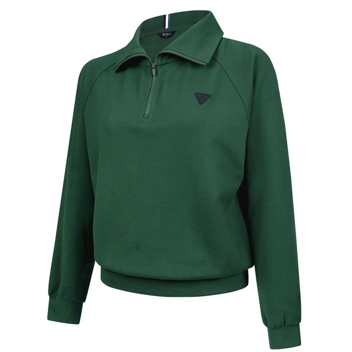 [투엘라] 여성 집업 티셔츠_시크릿버디 기모 와이드카라 골프 맨투맨 데일리 긴팔티