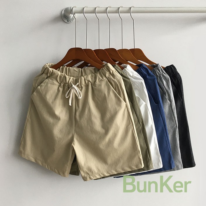벙커벙커 남자 여름 면 린넨 빅사이즈 반바지