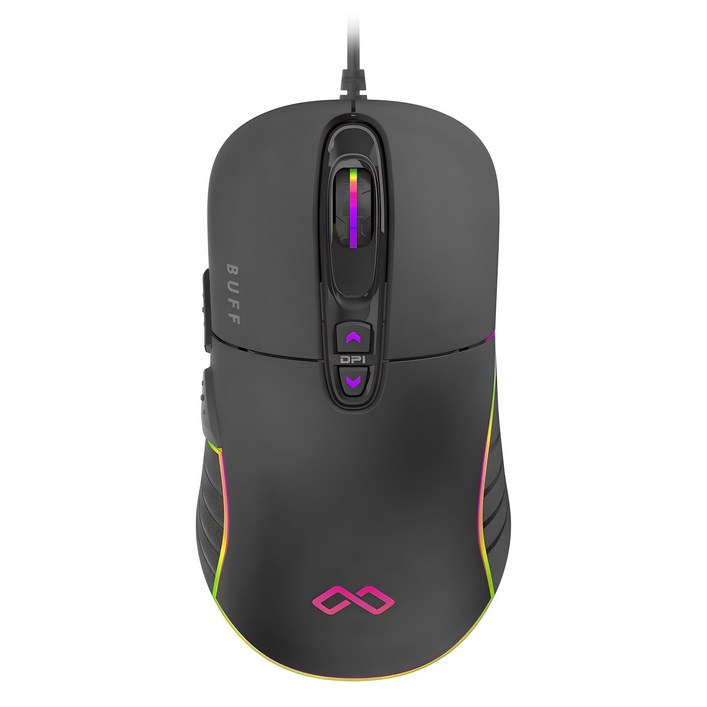 맥스틸 저소음 게이밍 유선 마우스 GMBUFF G10 PRO, GMBUFF G10 PRO, 블랙
