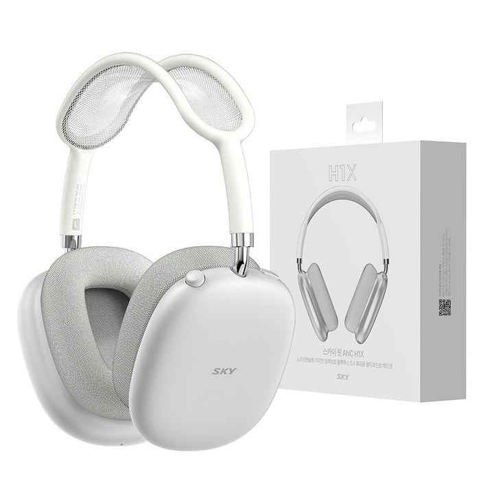스카이 핏 ANC 노이즈캔슬링 멀티포인트 블루투스 헤드셋, 샤인실버, SKYANCH1X