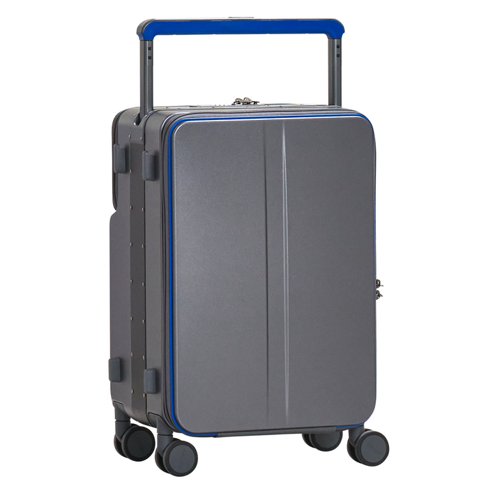 큐랑 바르셀로나 양면 포켓 플립 기내용 캐리어 20인치