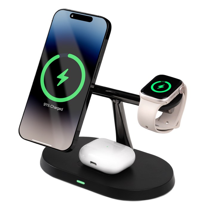 모잇 3in1 + 1 맥세이프 호환 마그네틱 무선 충전기