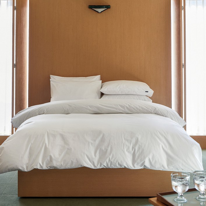 체크인 80수 고밀도 워싱 순면 홑겹 이불 커버