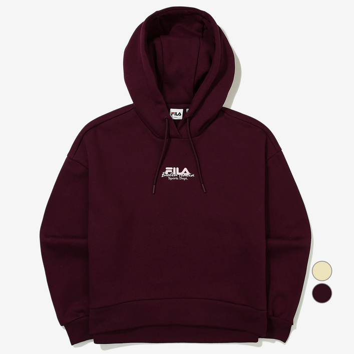 휠라 여성용 루즈핏 기모 후드티 FS2POE4152F