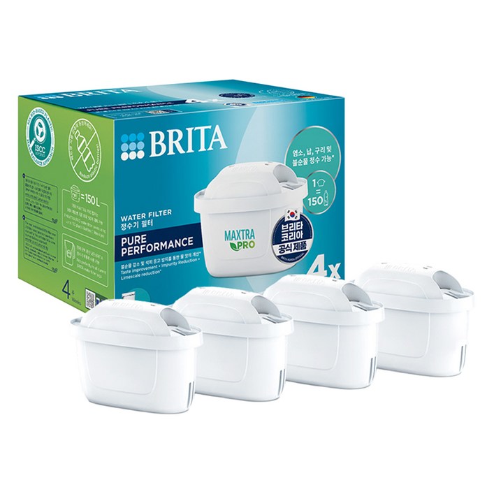 브리타 정수기 필터 막스트라 프로 퓨어 퍼포먼스 4입