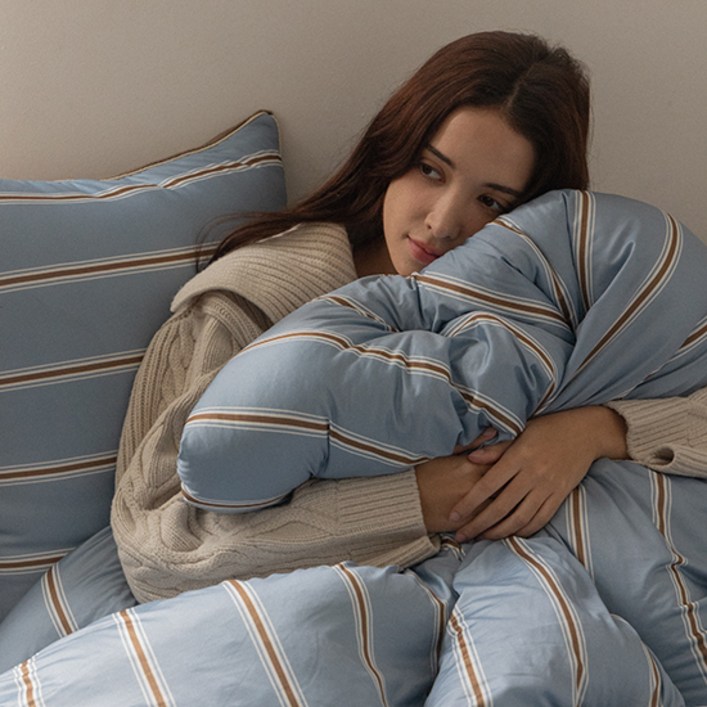 쉬즈홈 허니밤 플란넬 극세사 차렵이불 베개 세트