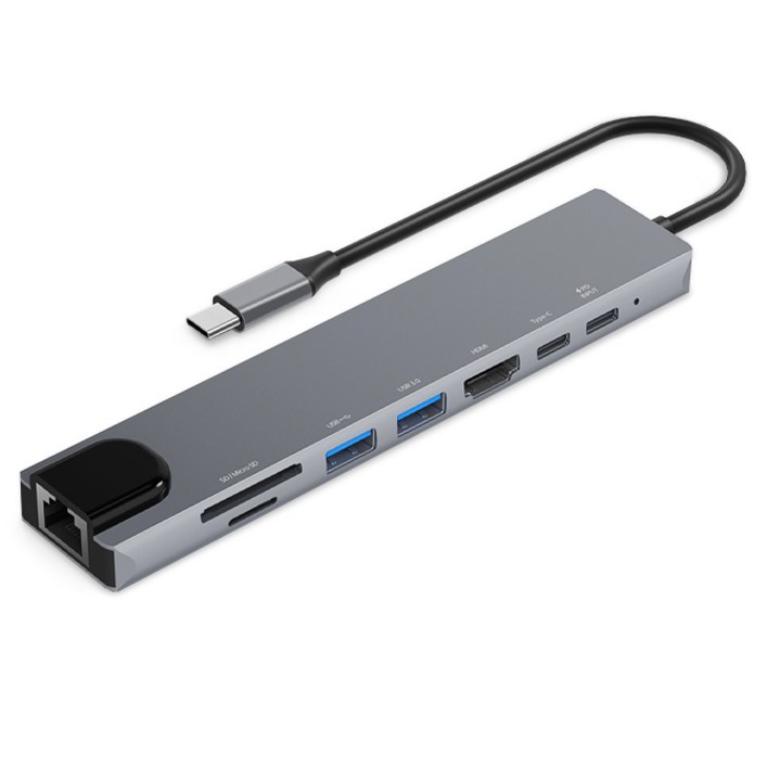 홈플래닛 8포트 USB3.0 유선랜 멀티허브 DEX미러링 HUB8CY