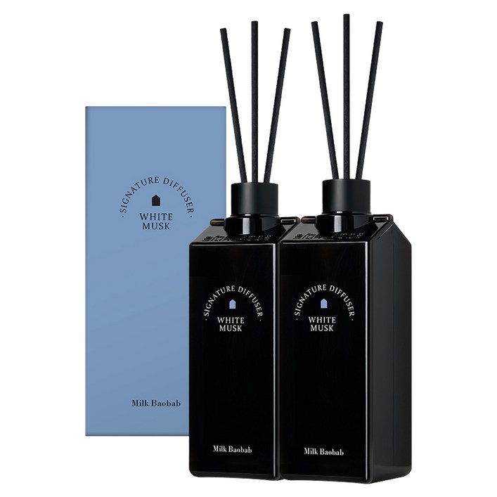 밀크바오밥 시그니처 대용량 디퓨저, 화이트머스크, 500ml, 2개 밀크바오밥 시그니처 대용량 디퓨저, 화이트머스크, 500ml, 2개
