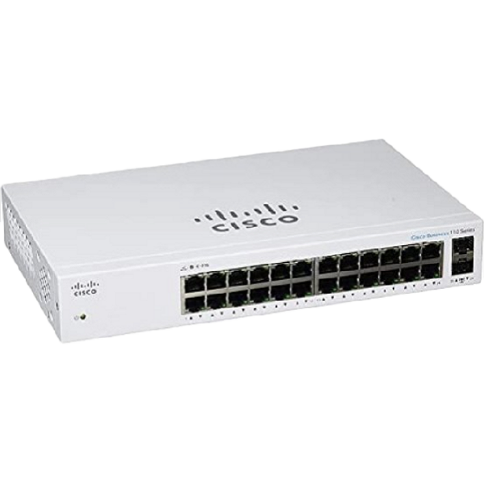 시스코 CBS110 24포트 기가비트 이더넷 2 SFP 스위칭허브, CBS11024T