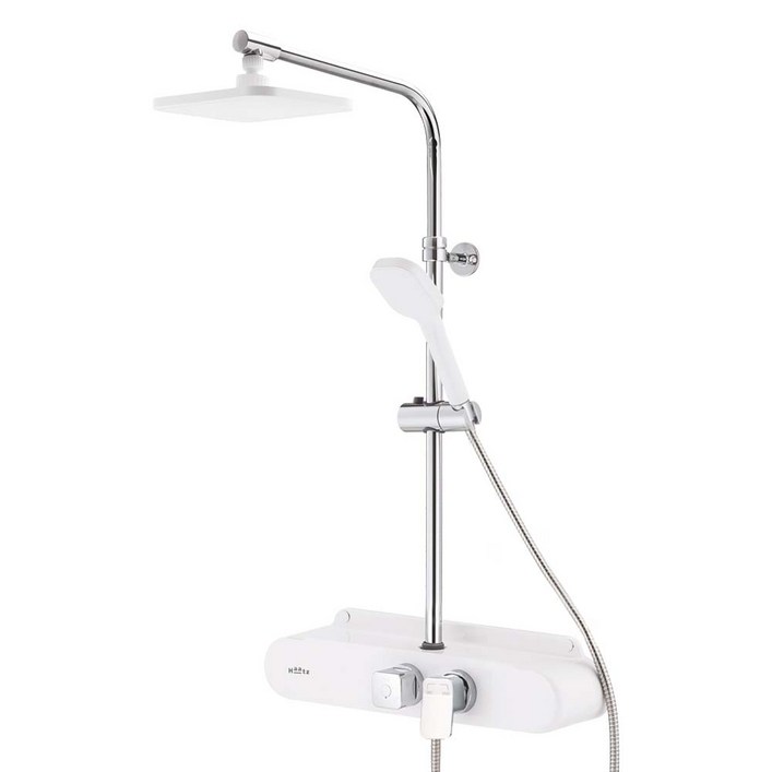 Haatz 뉴오발 선반형 해바라기 샤워기 화이트 RSFCN231PW, 1개