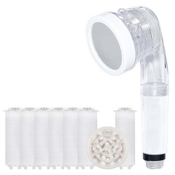 퓨어바스 이중 핸디형 싱크대 수전 헤드  정수 필터 1년 세트, 1세트