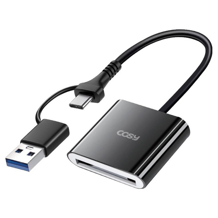 코시 듀얼 커넥트 C타입  A타입 CFexpress Type B  XQD 호환 카드리더기, 블랙, 1개, CR4136CA