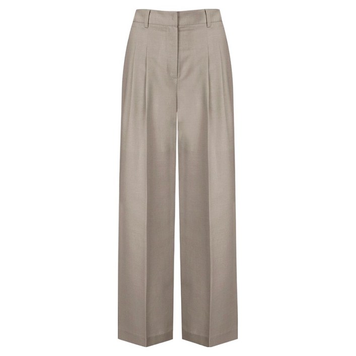 온앤온 여성용 와이드 투 턱 팬츠