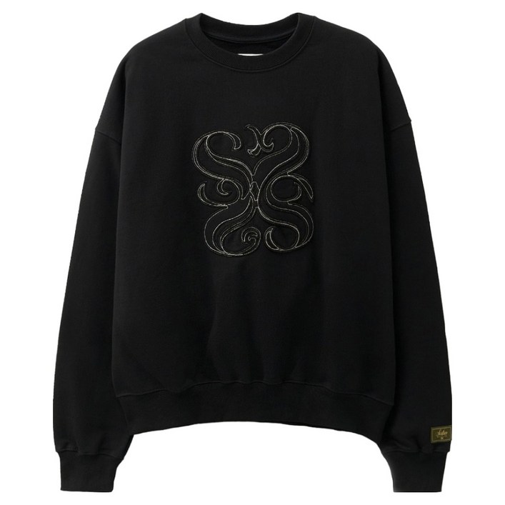 세터 남녀공용 아플리케 컷 아웃 스웨트셔츠