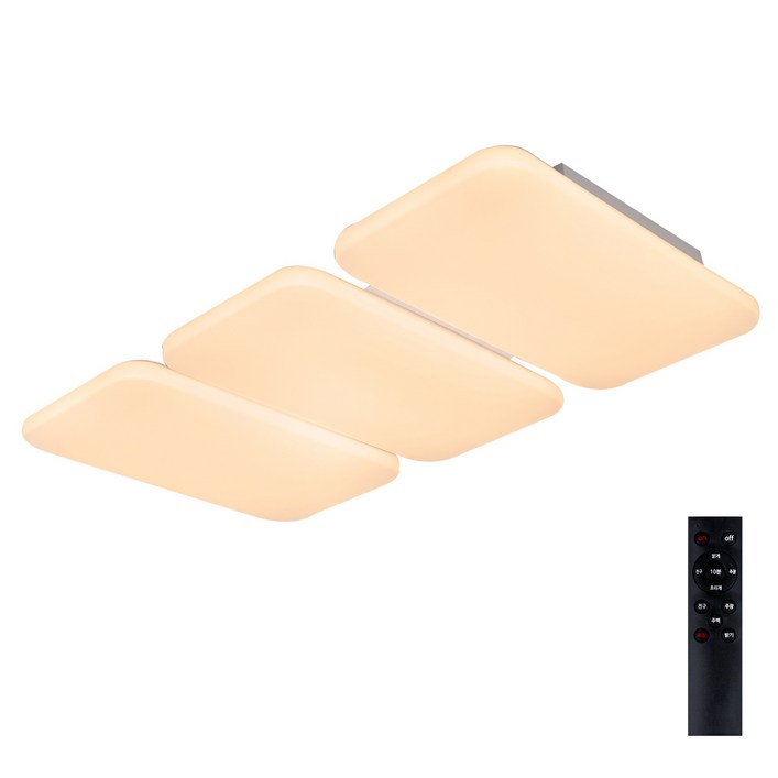 멜리빙 에어 거실 천장등 삼색변환 + 밝기조절 리모컨 LED200W 플리커프리, 화이트