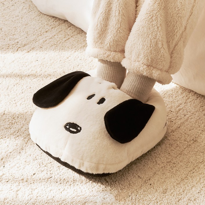 룸디 스누피 풋워머 마사저 USB 온열 발난로, 화이트, RD08