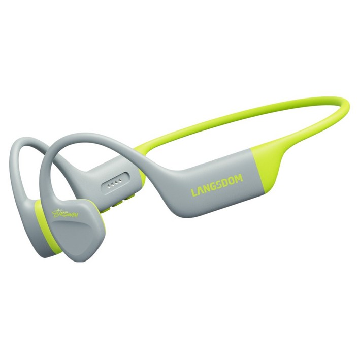 랭스돔 골전도 에어스윔 MP3 방수 블루투스 이어폰, BE15, 그레이그린