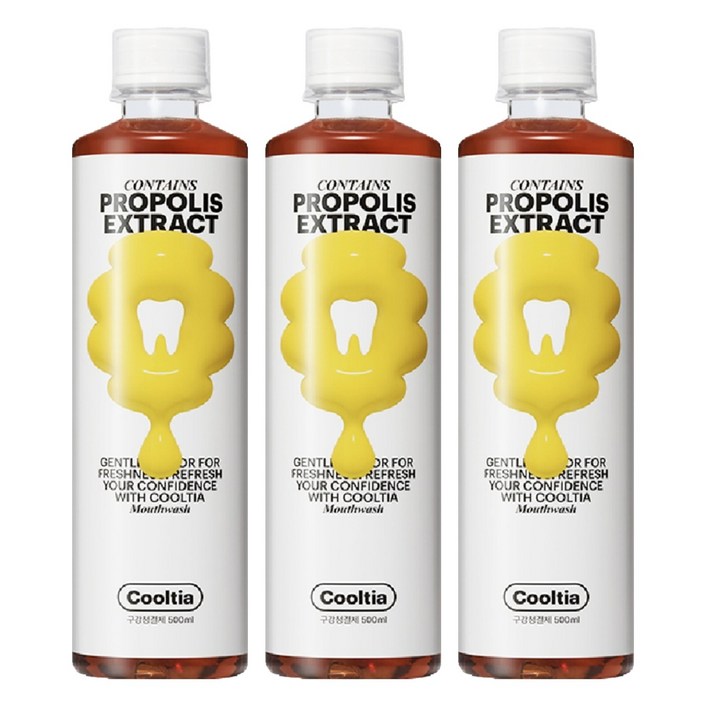 쿨티아 구강청결제, 500ml, 3개