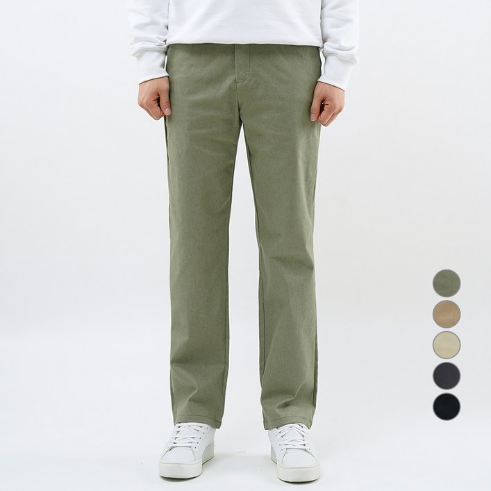 언탭트 남성용 기본핏 치노 스판 면바지