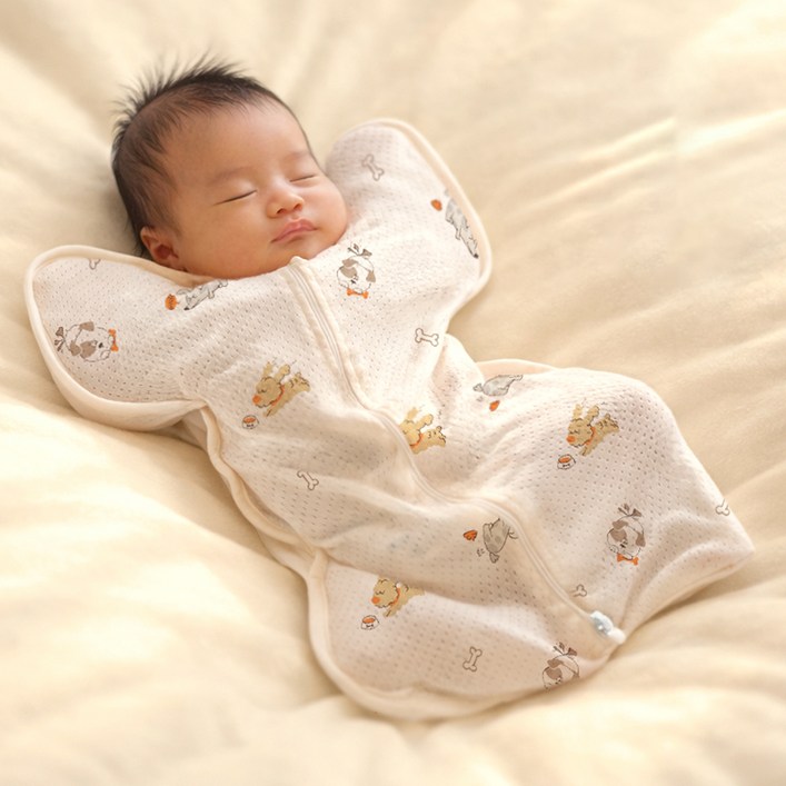 ikii 오가닉 쿨 메쉬 신생아 속싸개 스와들 M