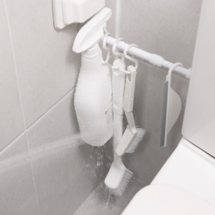 홈튜디오 공중부양 압축봉 청소솔세트, 화이트, 1세트