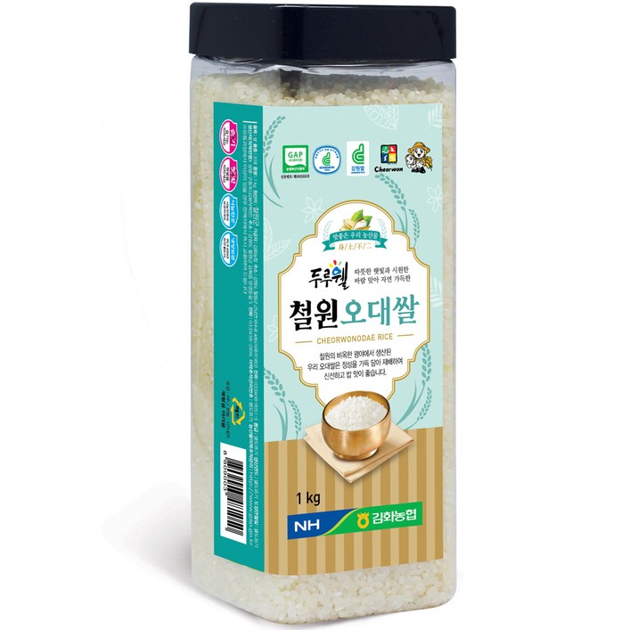 김화농협 22년 햅쌀 두루웰 철원 오대쌀 백미, 1kg, 1개
