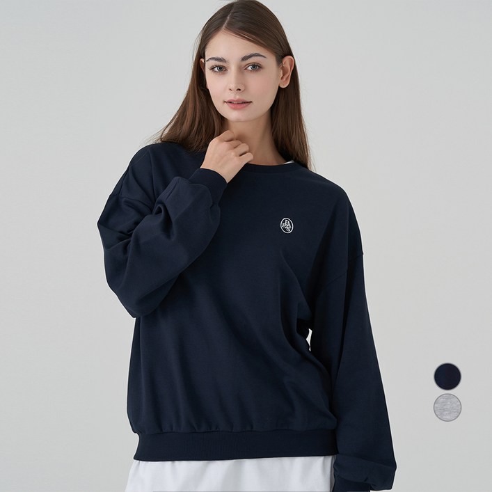 ELLE PARIS Paris 자수 그래픽 기모 스웻셔츠 ELLE PARIS Paris 자수 그래픽 기모 스웻셔츠