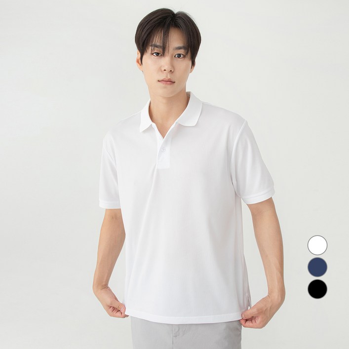 캐럿 남녀공용 기능성 퀵드라이 쿨링 카라 반팔 티셔츠