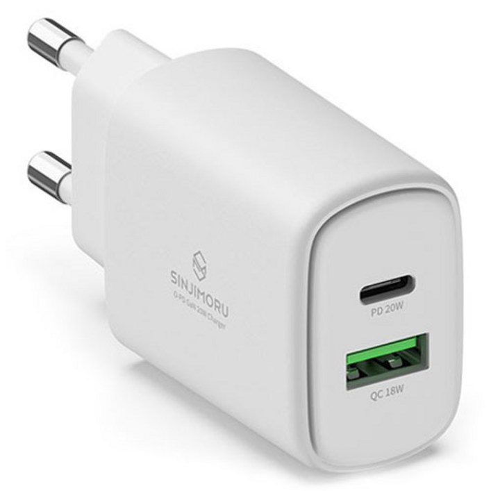 신지모루 오피디 20W 듀얼포트 GaN PPS 고속 PD 충전기 아이폰 C타입 호환