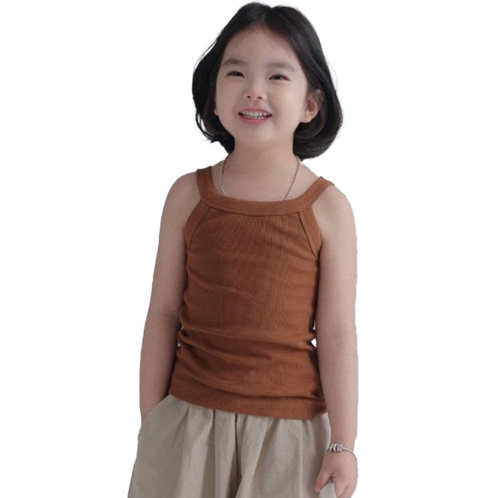 꼰띠키즈 여아용 뱀부끈 나시티