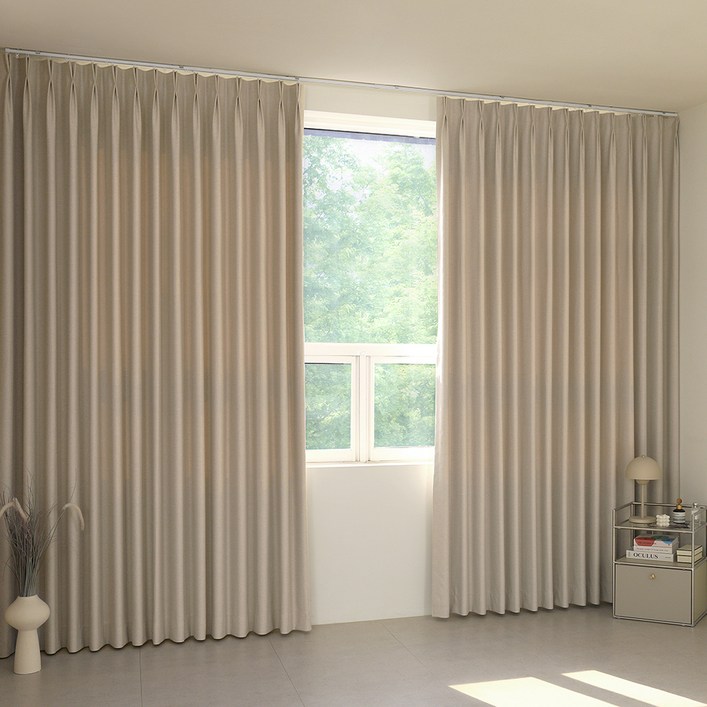 창안애 나비주름 주름유지가공 형상 플레인 암막커튼