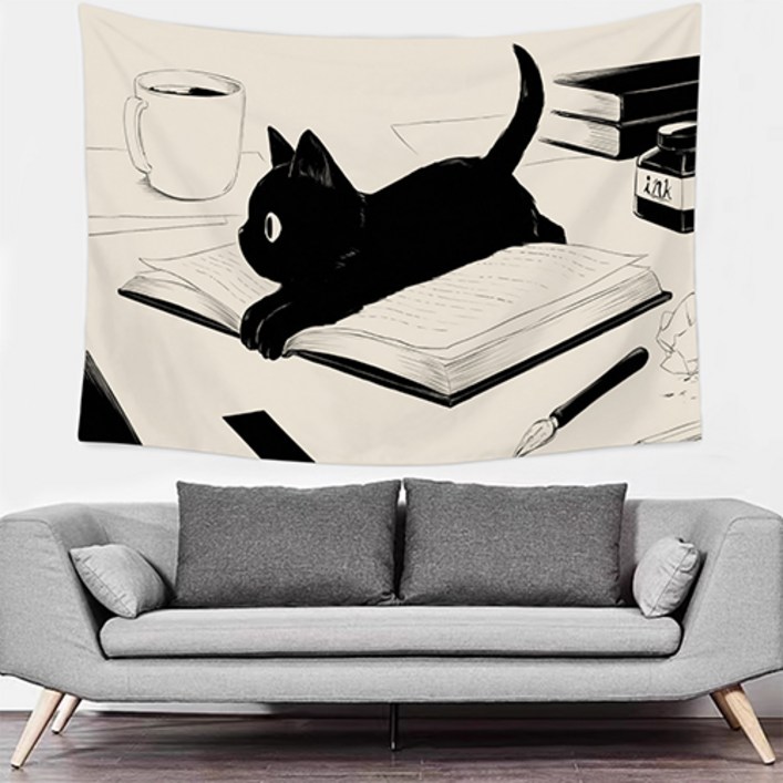 더플로우커머스 블랙캣 시리즈 인테리어 벽장식 태피스트리