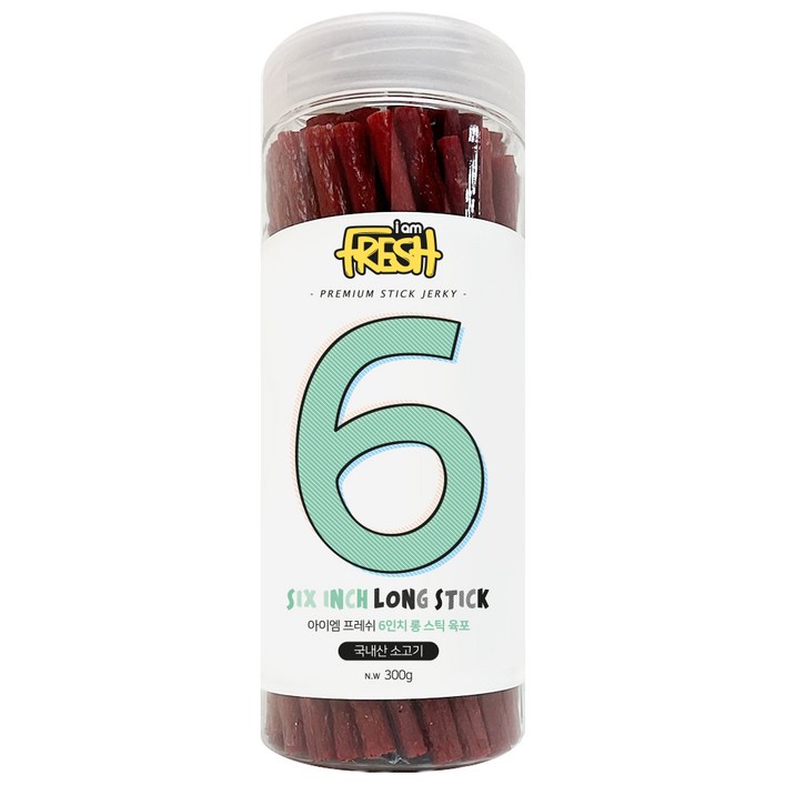 아이엠프레쉬 강아지 롱 스틱 육포, 소고기, 300g, 1개