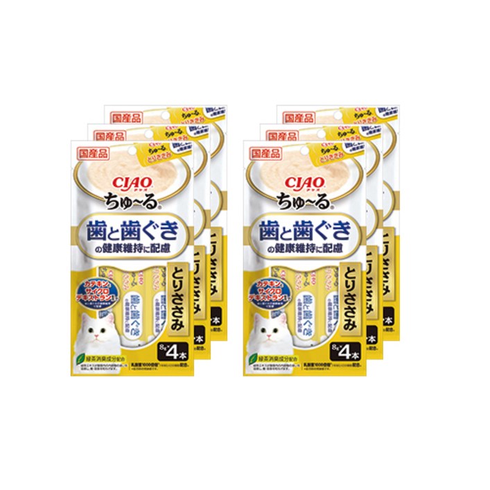 챠오츄르 고양이 짜먹는 간식 구강건강케어 4p