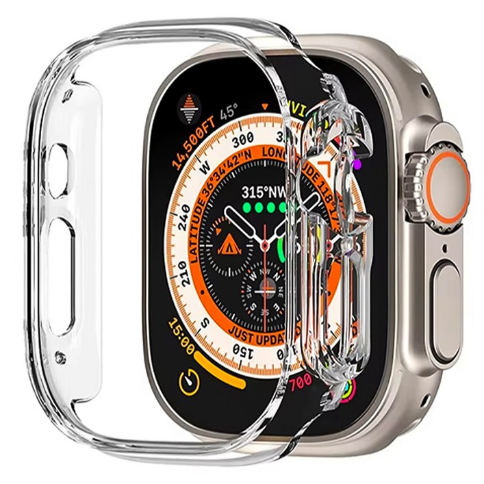 클로버나인 클로이 하드 커버 스마트워치 케이스 38mm, 투명, 1개