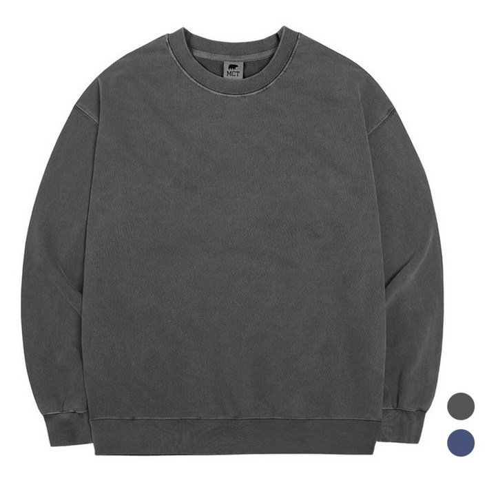 엠씨티 문컬렉션 쭈리면 피그먼트 오버핏 맨투맨