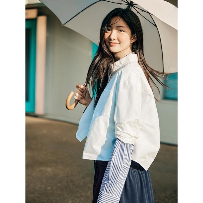 백화점공식매장 출고 셔츠 빈폴레이디스 폴리 크롭 화이트 BF4764C031 여성 남방