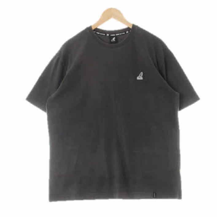 9311 KangoI 차콜 면 자수로고워싱반팔티 L