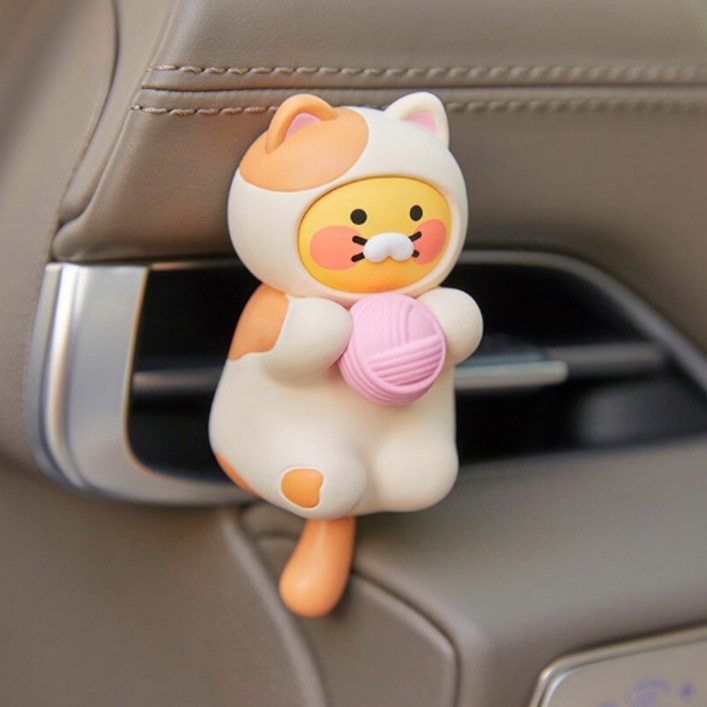 카카오프렌즈 냥냥고양이 춘식이 차량용방향제 캐릭터 송풍구형 피규어 디퓨져 새차선물 귀여운차량용품