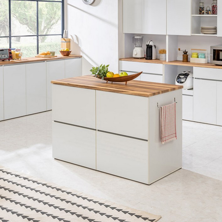 퍼스웰 러벤 양방향 홈바조리대 아일랜드식탁HA027, 화이트아카시아