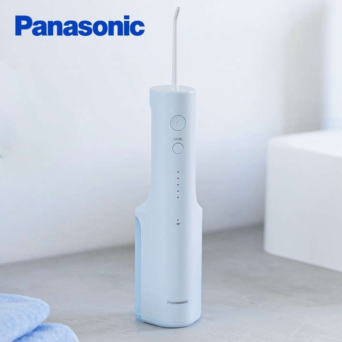 파나소닉 휴대용 무선 구강세정기 IPX7 방수 워터 치아 치간 물치실 세척기 EW-DJ26