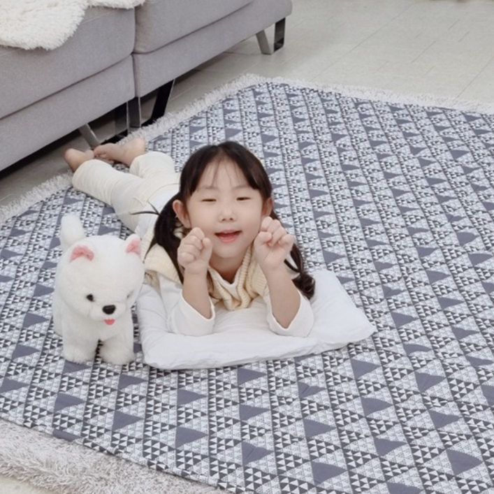 거실 침대용 탄소매트 전자파없는 1인용 전기매트 전기요, 퍼플, 중형(105cmx180cm)