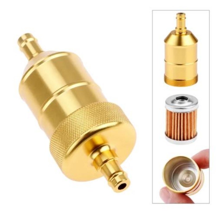 5 색 오토바이 8mm 가솔린 가스 연료 필터 클리너, CNC 알루미늄 오토바이 구덩이 먼지 자전거 ATV 쿼드 인라인 오일 연료 필터