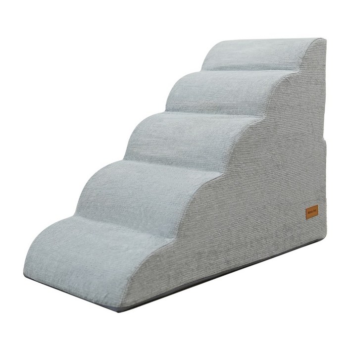 올미오펫 프리미엄 구름패브릭 강아지 곡선 2단 3단 4단 5단 계단, 프리미엄 어반그레이, 1개