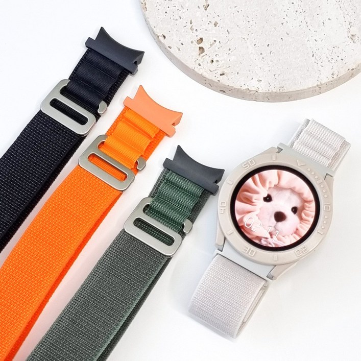 영스피플 갤럭시워치 7 6 5 4 3 호환 날개형 알파인 루프 40 44 43 47 클래식 프로 스포츠 나일론 운동 스트랩 밴드