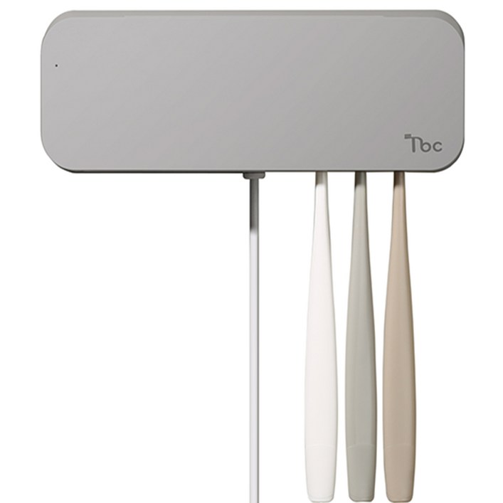 더본케어 칫솔살균기 가정용 히팅살균 UV 칫솔걸이 6개 면도기걸이 무선 휴대용 TBC-3000 화이트